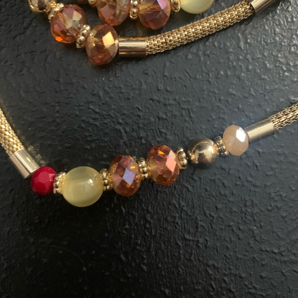 New Macy’s Gold Chain Necklace w/New Neeley Gold Stone Earrings. - Picture 6 of 9